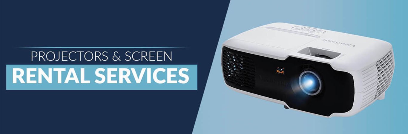 Projector and screen set up on rent for an event in Delhi